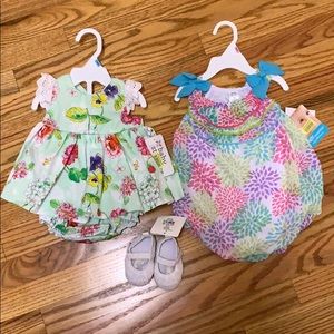 NWT baby girl summer/ Easter dress, outfit, shoes